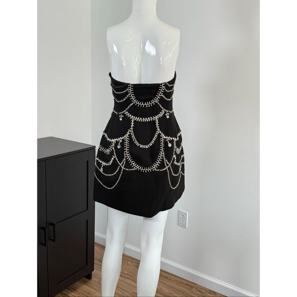 SIMKHAI Arta Embellished Strapless Minidress Size 6 - Picture 11 of 16